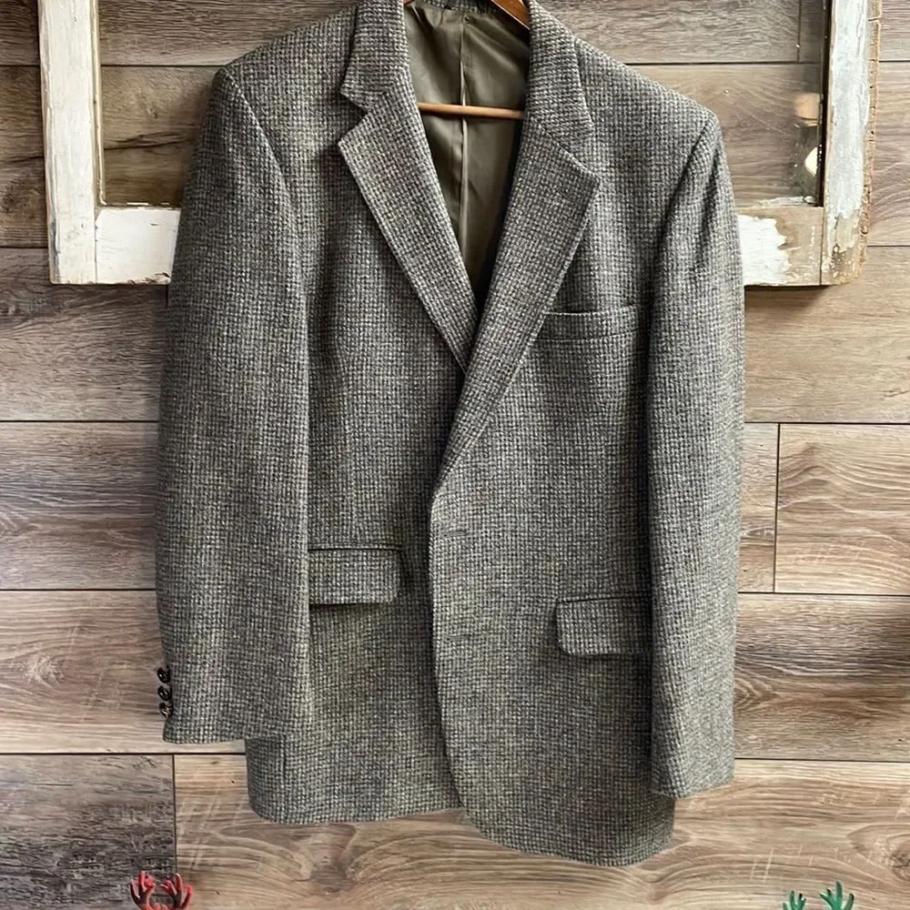 Stafford Men’s Dress Gray 100% Wool Suit Jacket